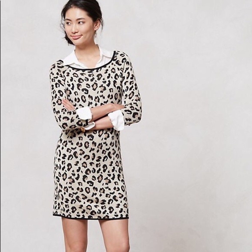 Anthro soft animal print dress